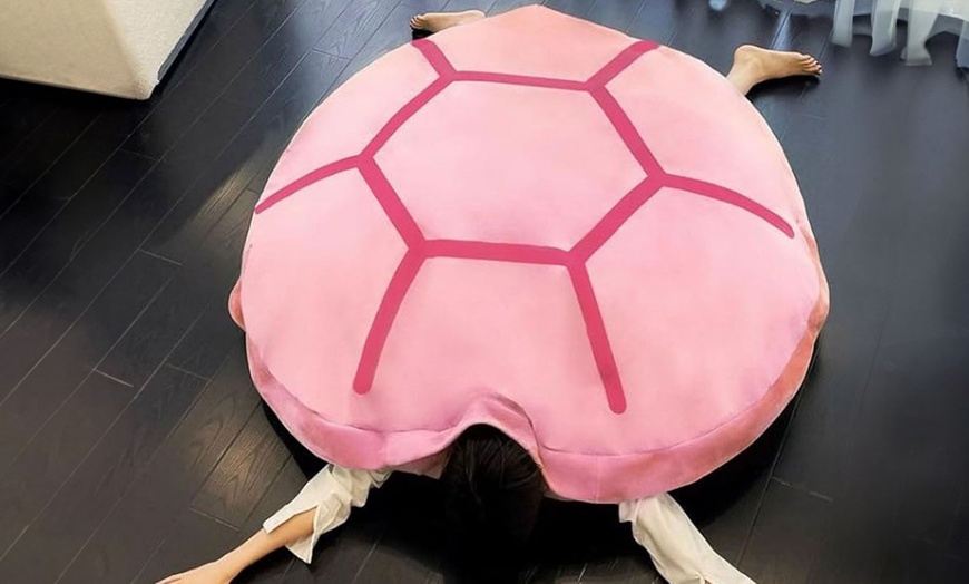 Image 7: Wearable Turtle Shell Plush Toy