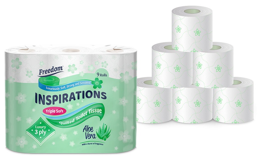 Image 4: 45 or 90 Freedom Aloe Vera Three-Ply Toilet Paper Rolls