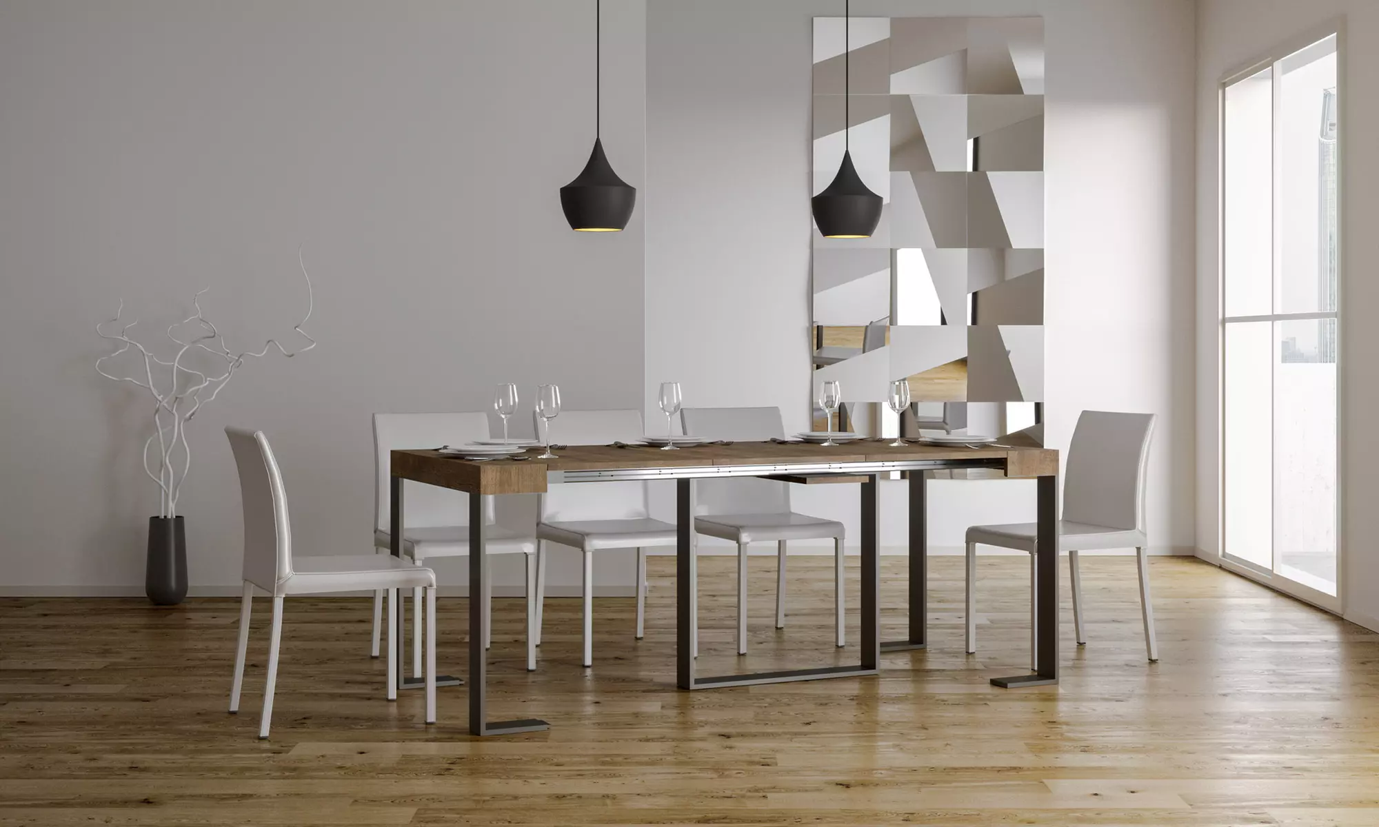 Ausziehbarer Konsolentisch „Futura"