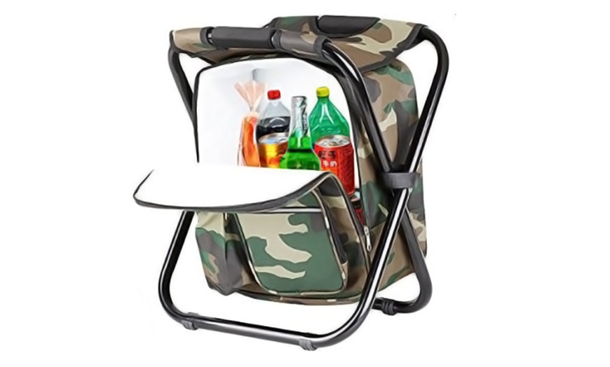 Image 2: Outdoor Folding Cooler Chair