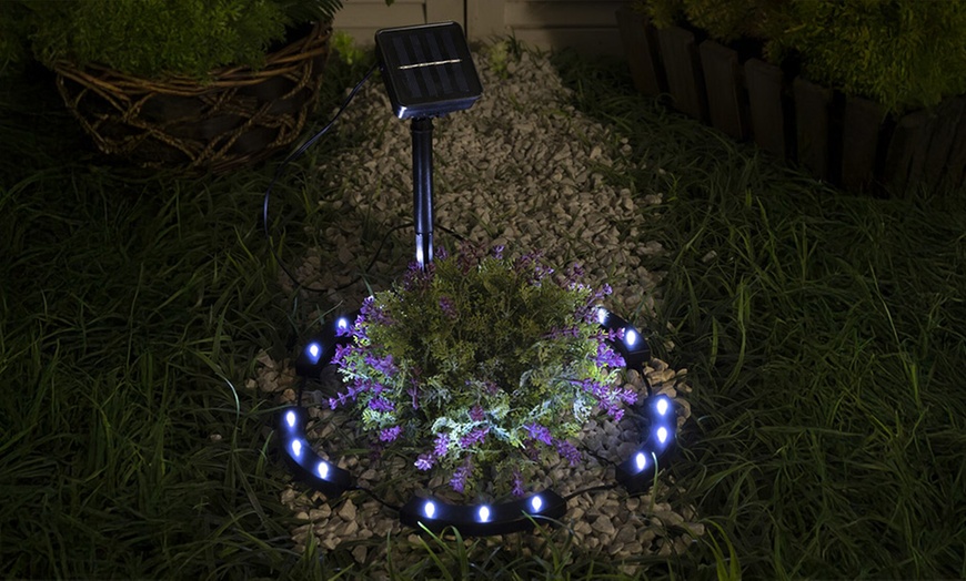 Image 1: Solar Planter Stake Lights with 15 LED Decorative Lights