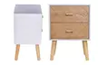 HomCom Bedside Table with 2 Drawers - Image 2