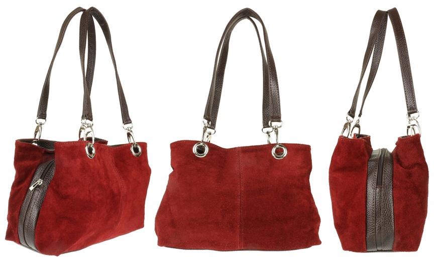 Image 21: Nubuck Suede Handbag