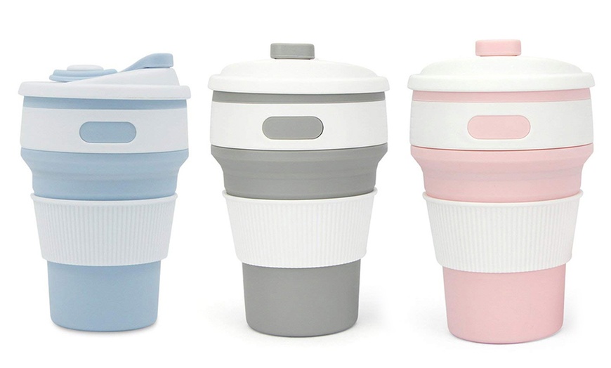 Image 1: Collapsible Silicone Coffee Cup