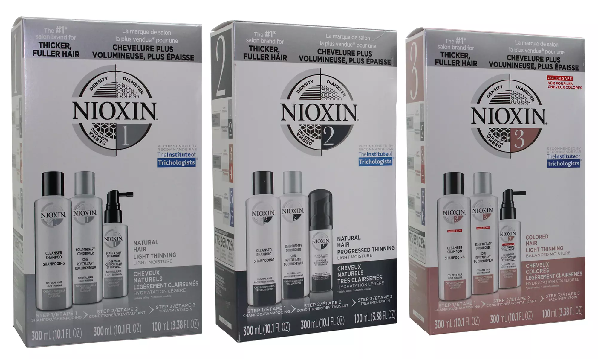 Nioxin System 1, 2, 3, 4, 5, or 6 Haircare Set (3-Piece) - Primary Image