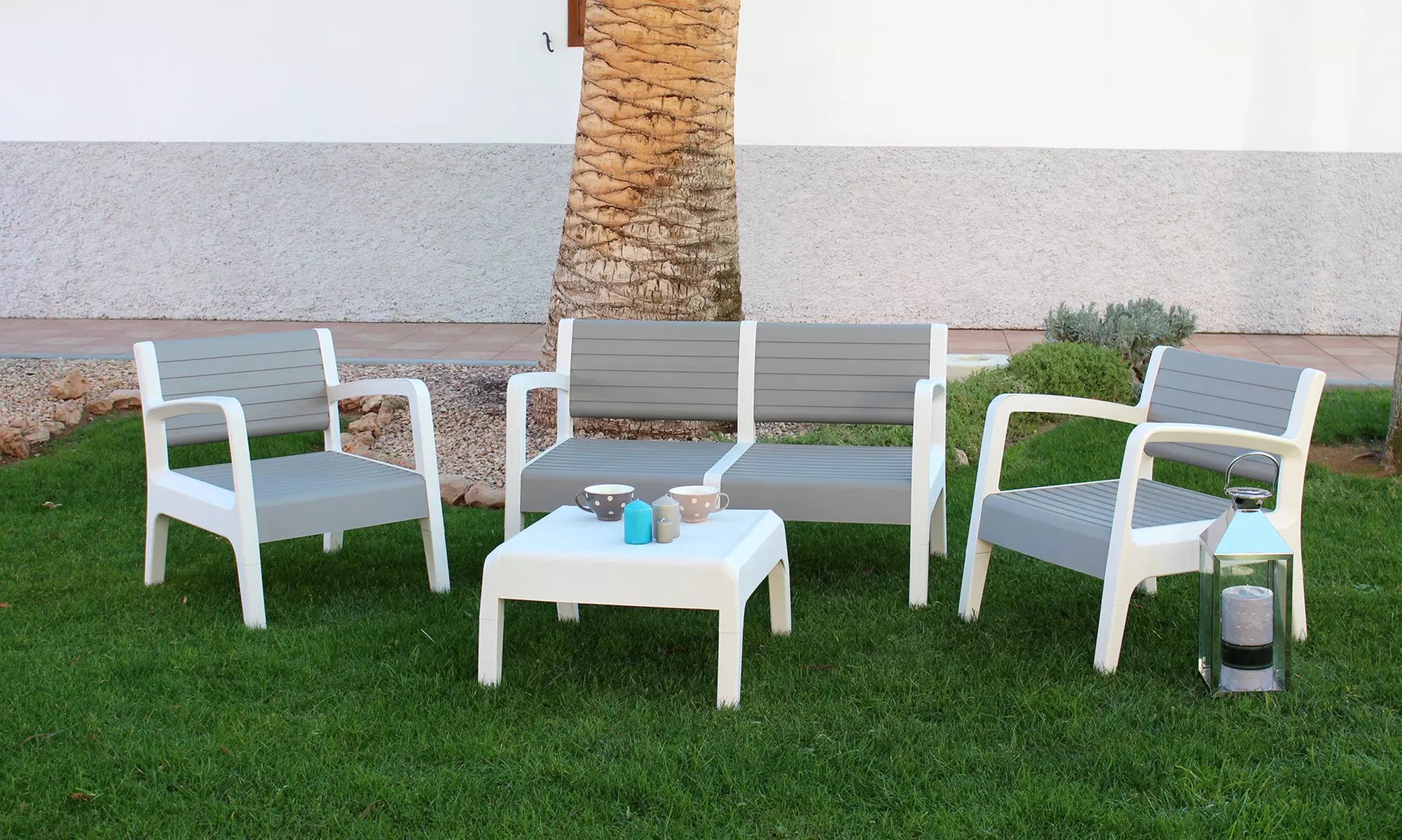 Salon de jardin d'angle 4 places en résine de matériaux recyclés de SP Berner - Primary Image