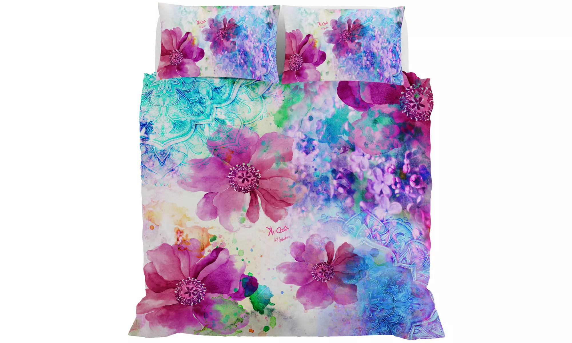 Parure copripiumino Kiosa in stampa digitale