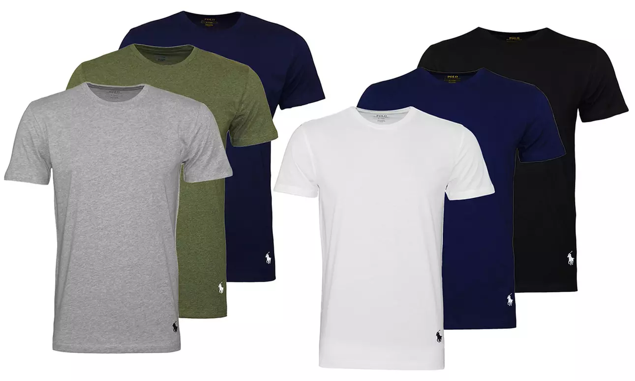 Pack de 3 t-shirts à col rond de la marque Ralph Lauren pour homme - Primary Image