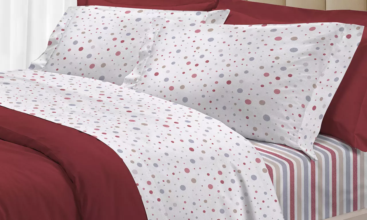 Completo di lenzuola in cotone Co. Ingros. Tex