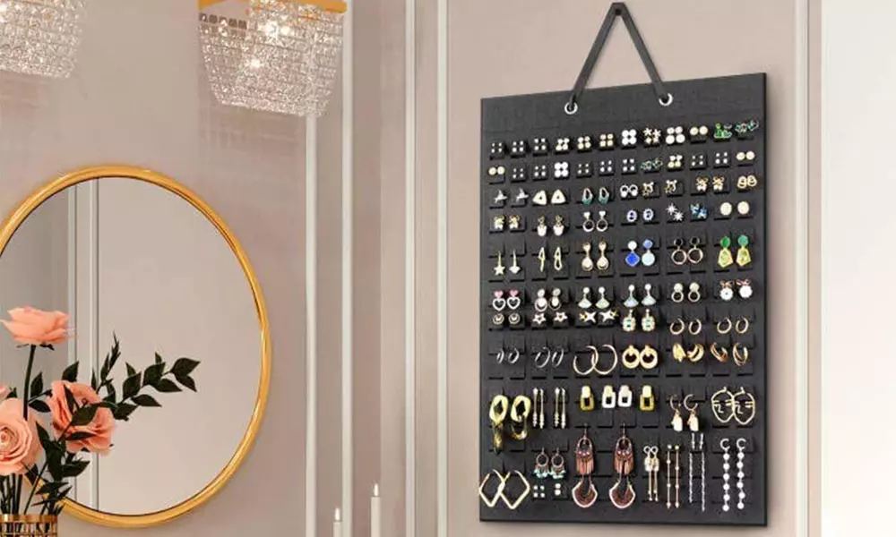 1 o 2 organizer per orecchini da parete