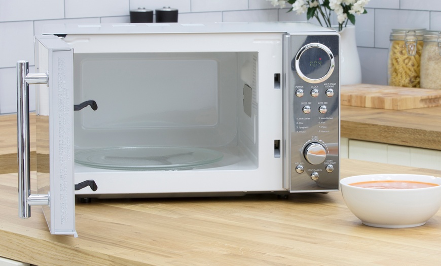 Image 3: Swan Silver Digital Microwave