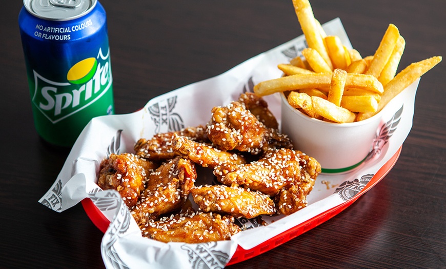 Image 2: Wings, Chips and Drink