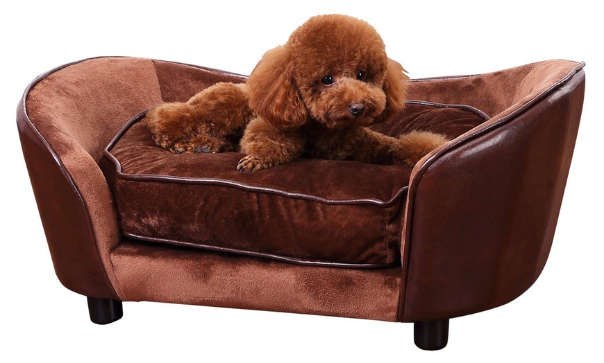 Image 1: PawHut Pet Sofa Bed