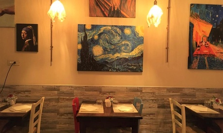 Menu pizza gourmet, antipasto, dolce e caffè per 2 o 4 persone al ristorante Arte Pizza (sconto fino a 51%)