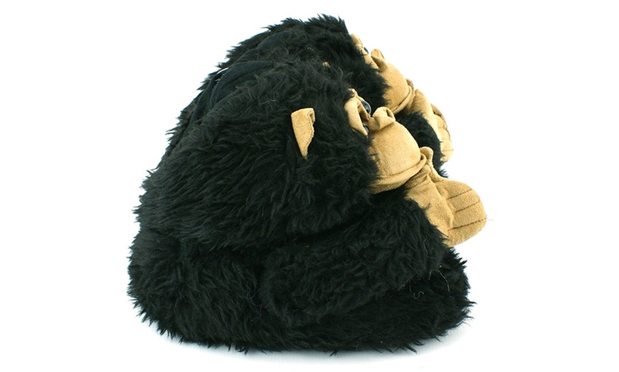 Image 3: Slip-On Gorilla Monkey Slippers