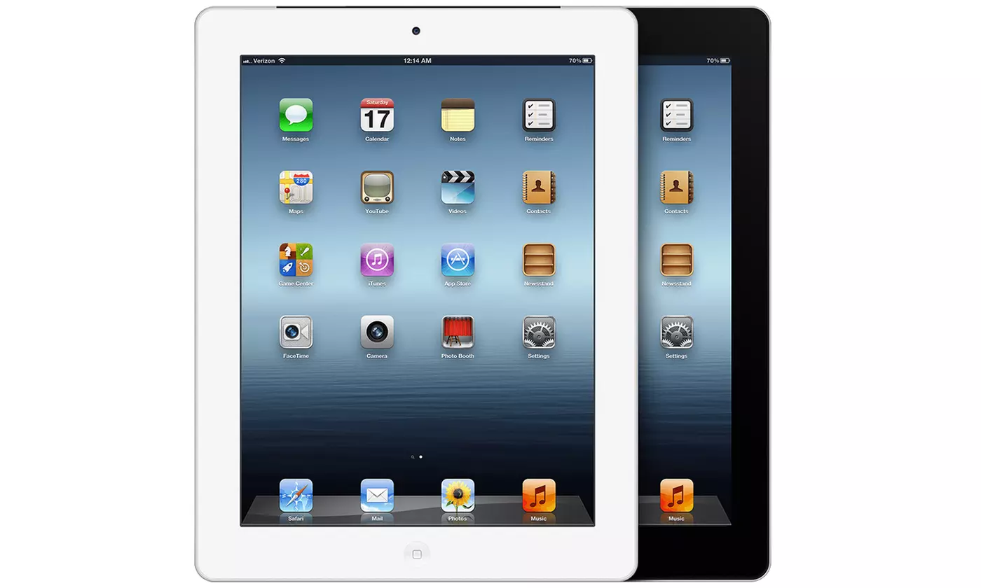 Apple iPad 3 16GB, 32GB, or 64GB WiFi Tablet (Refurbished A-Grade) with Generic Cable and Power Adapter - Primary Image