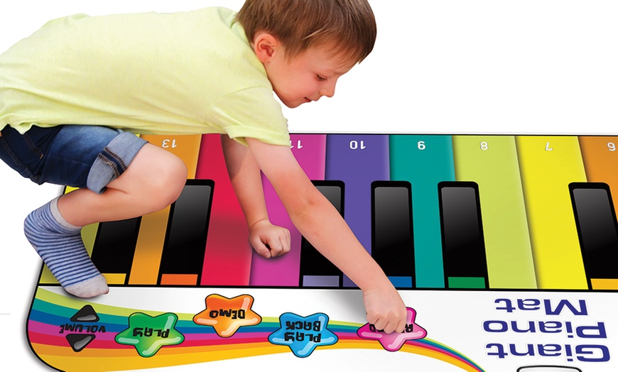 Image 2: Rainbow Colours 180cm Piano Mat