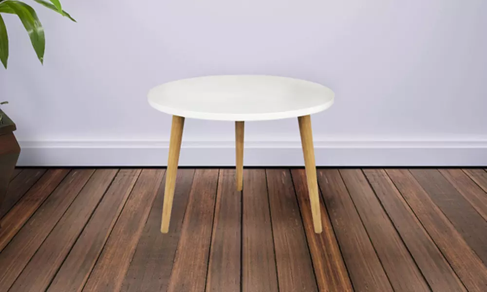 Mid-Century Modern Round Accent Table - Primary Image