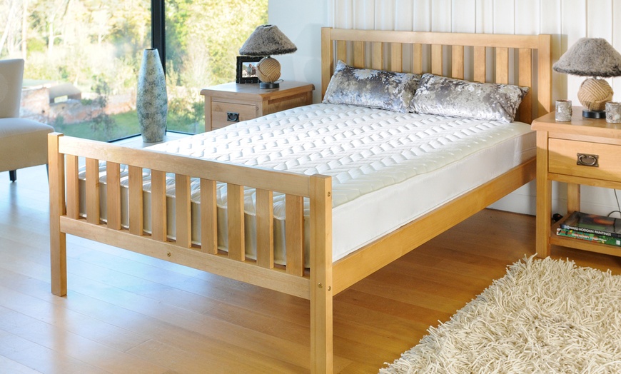 Image 9: Naples Solid Wood Bedframe with Optional Mattress