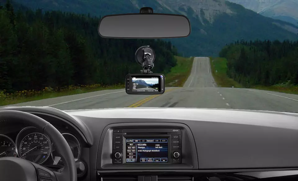 Coby 1080p HD Car Dash Cam with LED Night Vision - Primary Image