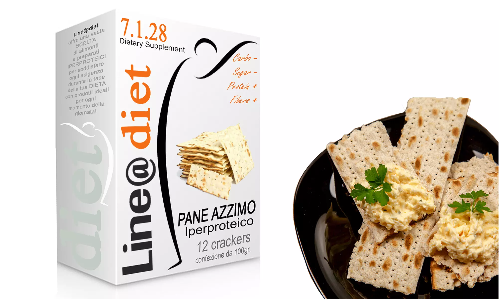 Jusqu'à 4 paquets de 12 tranches de pain sans levain hyper-protéiné Line@diet - Primary Image