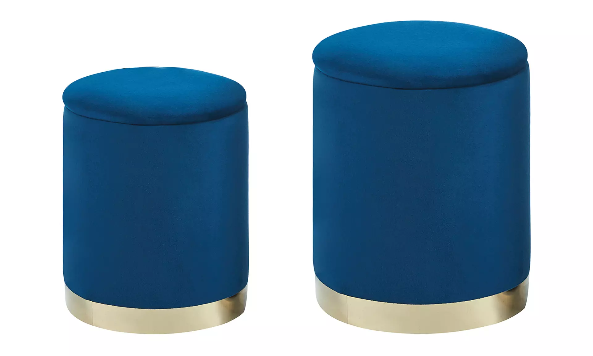 Juego 2 puffs de terciopelo