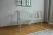 Wrought Iron Versailles Garden Bench - White or Sage Green - Image 2