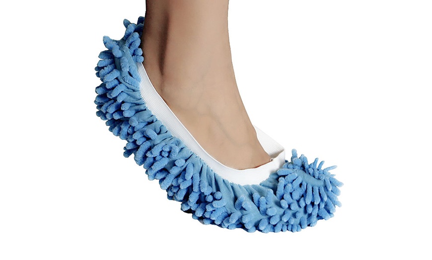 Image 10: Microfiber Washable Mop Slippers