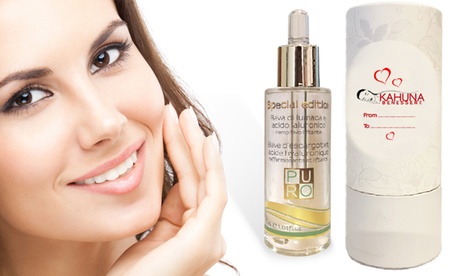 Fino a 3 Sieri bava di lumaca e acido ialuronico gold edition 30 ml con scatola regalo Kahuna Benessere