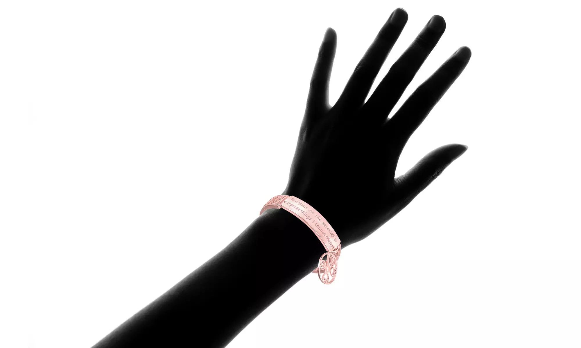 Rose Gold Plated Serenity Prayer Bracelet - Second Medium