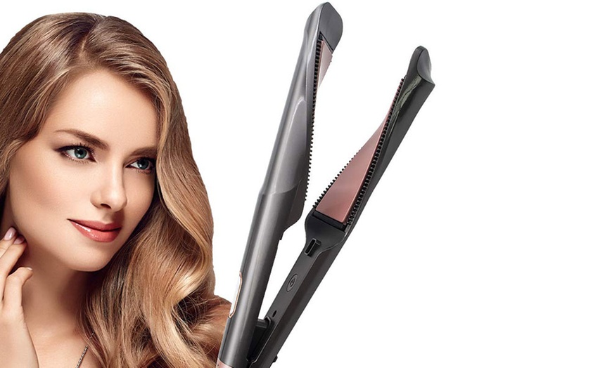 Image 1: Bellezza Two-in-One Hair Curler and Straightener