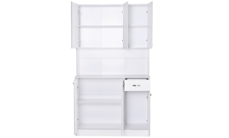 Image 9: HomCom Kitchen Cupboard Multi Storage Cabinet