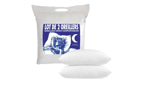 Lot de 2 ou 4 Oreillers Câlin, Fabrication Française