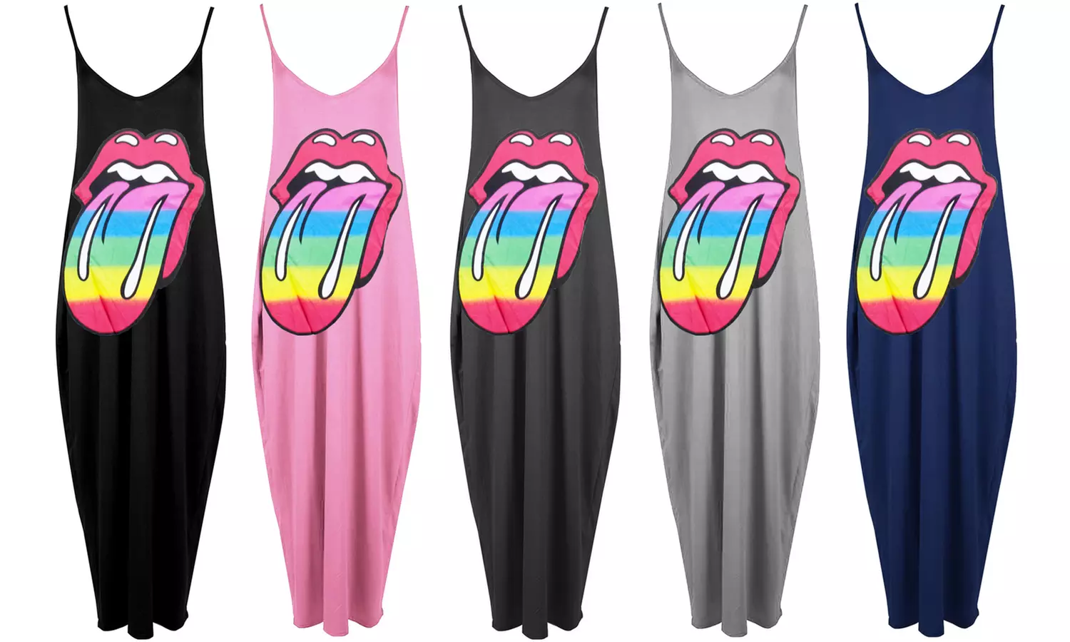 Robe longue casual à bretelle Rolling Stones - Primary Image