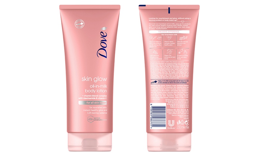 Image 2: Dove Oil-in-Milk Body Lotion 200ml Three- or Six-Pack