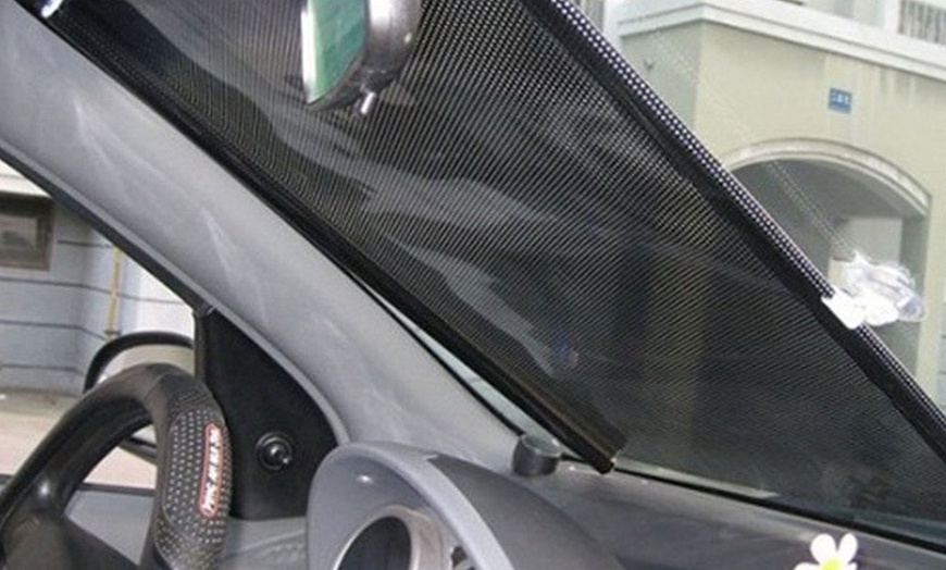 Image 1: Pair of Auto Roll-Up Car Shades