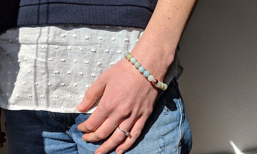 Image 3: Bracelet de méditation avec pierres d'amazonite