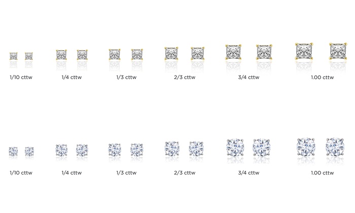 1 10 1 Ctw Diamond Stud Earrings Groupon Goods