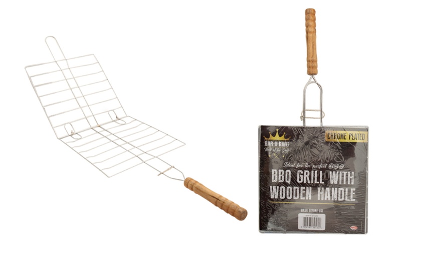 Image 4: BBQ Grill with Wooden Handle