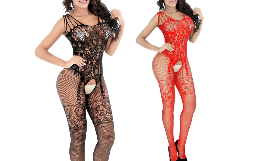 Image 9: One or Two Lace Body Stockings