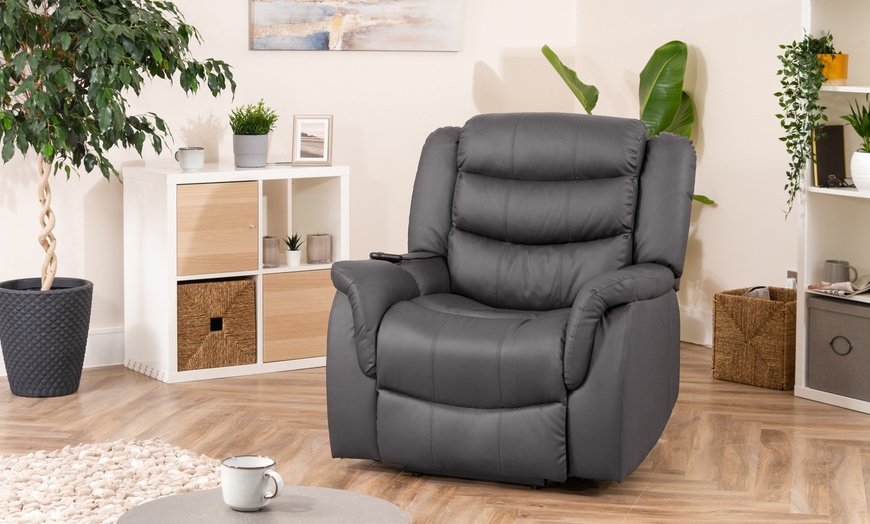 Image 5: Carmona Lift-Assist Electric Riser Recliner with Massage and Heat