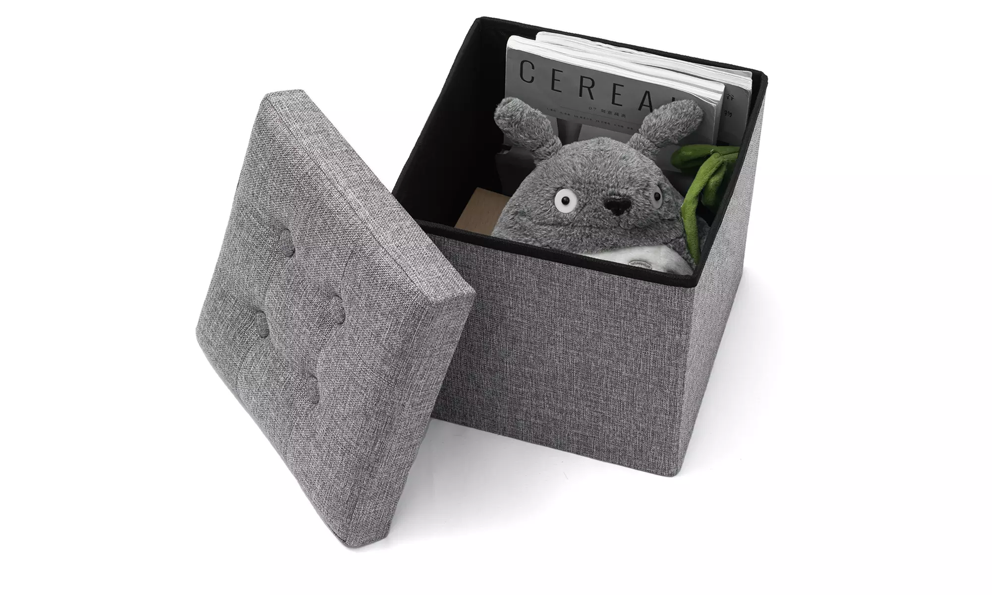 Folding Ottoman Storage Benches with Hidden Storage