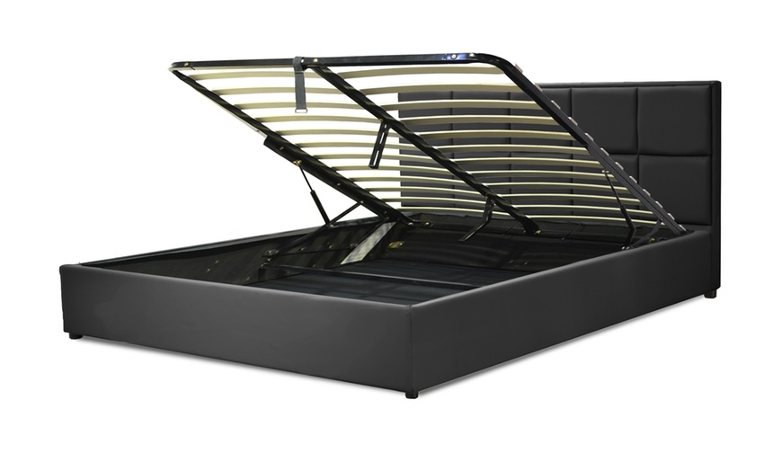 Image 9: Lit coffre Florence Simili cuir, matelas ''Empereur'' en option