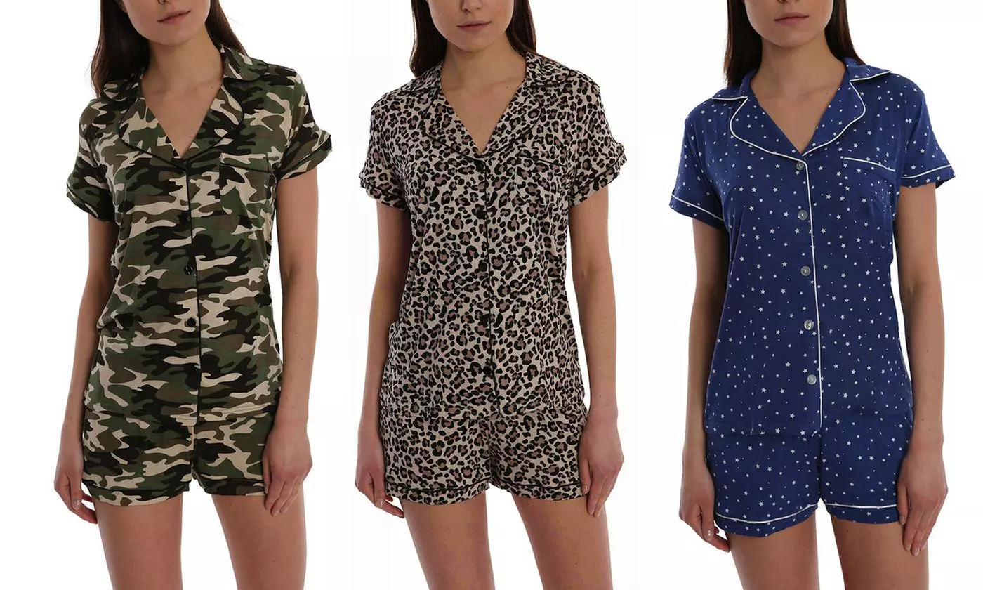 Women's Button-Down Pajama Set (2-Piece)  - Primary Image