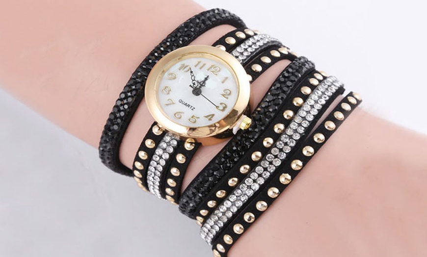 Image 4: Women's Wrap Watch made with Crystals from Swarovski®