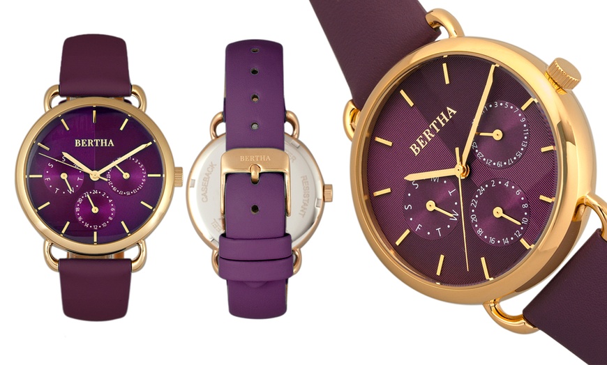 Image 6: Montre "Bertha Gwen" avec jour et date