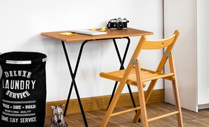 Harbour Housewares Computer Folding Wooden Desk