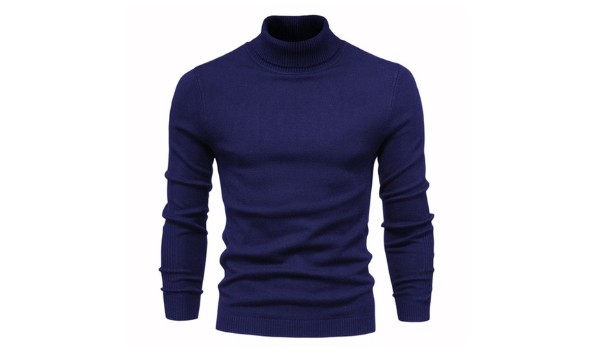 Image 6: Men's Turtleneck Slim Fit Jumper