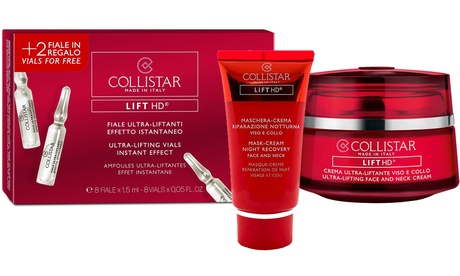Collistar nuova Linea Lift HD in crema, maschere ultra liftanti e fiale effetto istantaneo viso e collo