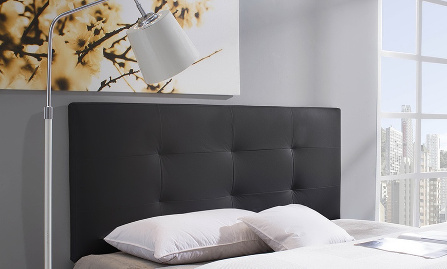 Image 10: Cabecero de cama tapizado